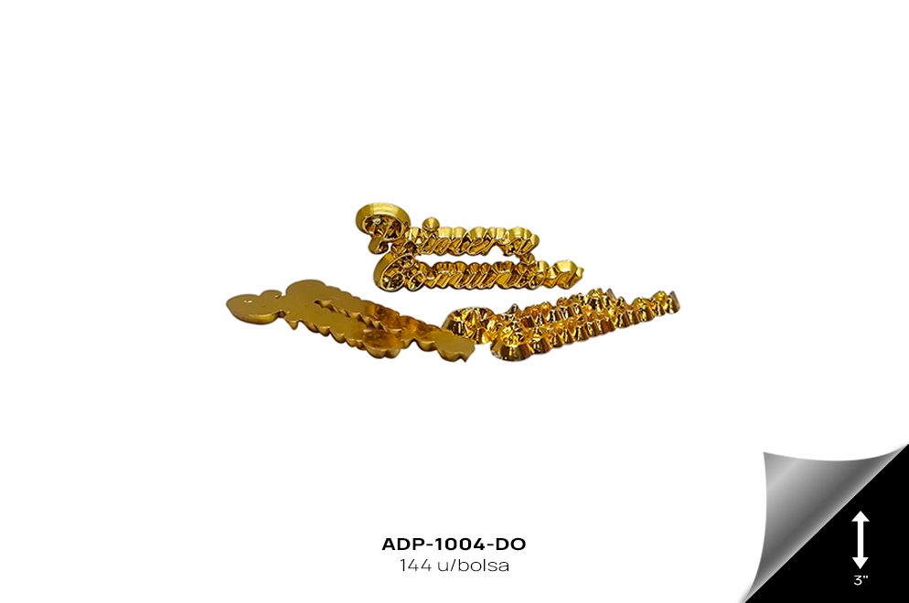 ADP-1004-DO Adornos plasticos - primera comunion REF: 2135-GD GOLD 144 u/bolsa - ADP-1004-DO