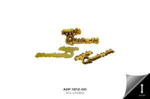 ADP-1012-DO Adornos plasticos - mis quince REF: 2229-GD GOLD 144 u/bolsa - ADP-1012-DO