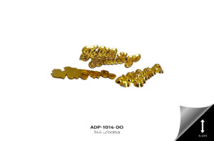 ADP-1014-DO Adornos plasticos - feliz bautizo REF: 2231-GD GOLD 144 u/bolsa - ADP-1014-DO