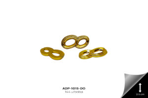 ADP-1015-DO Adornos plasticos - double rings REF: 2280-GD GOLD 144 u/bolsa - ADP-1015-DO