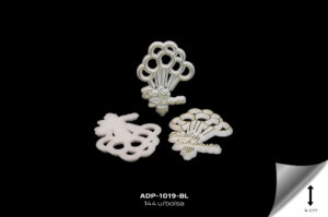 ADP-1019-BL Adornos plasticos - baby shower REF: 2630-WHS WHITE 144 u/bolsa - ADP-1019-BL