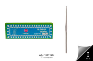 AGJ-1007-NQ Aguja Crochet 12cm REF: A007 (5) NIQUEL - AGJ-1007-NQ