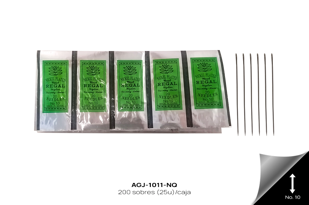 AGJ-1011-NQ Aguja Mostacilla Ojo Dorado REF: NIQUEL 200 - AGJ-1011-NQ