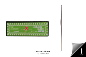 AGJ-1030-NQ Aguja Crochet 12cm REF: A007 (9) NIQUEL - AGJ-1030-NQ
