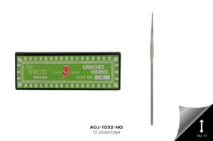AGJ-1032-NQ Aguja Crochet 12cm REF: A007 (11) NIQUEL - AGJ-1032-NQ