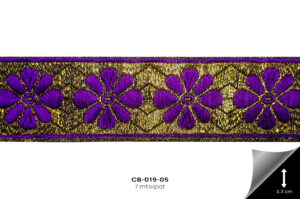 CB-019-05 Cinta Bordada Morado - CB-019-05
