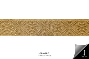 CB-021-G Cinta Bordada Dorado - CB-021-G
