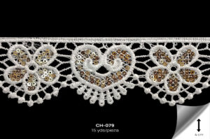 CH-079 GUIPIUR BLANCO / DORADO - CH-079