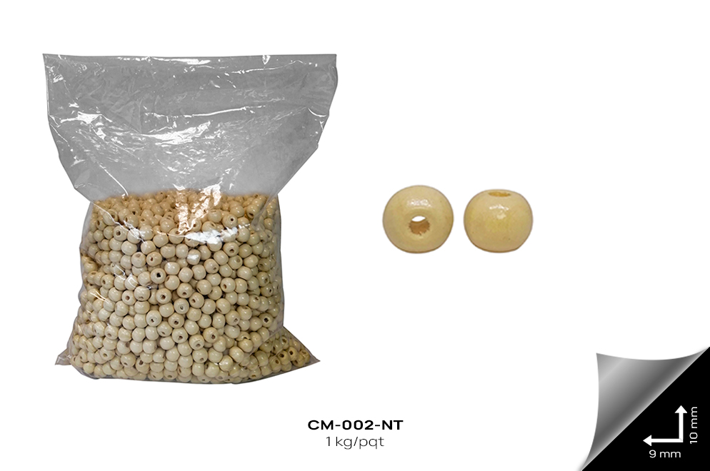 CM-002-NT CUENTA DE MADERA NATURAL - CM-002-NT