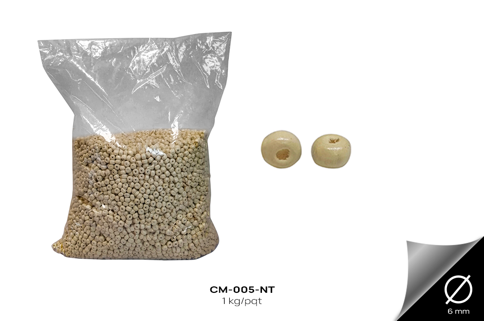 CM-005-NT CUENTA DE MADERA NATURAL - CM-005-NT