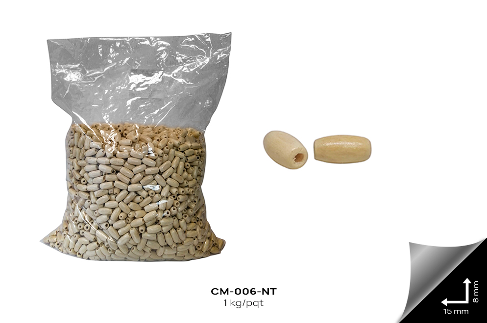 CM-006-NT CUENTA DE MADERA NATURAL - CM-006-NT