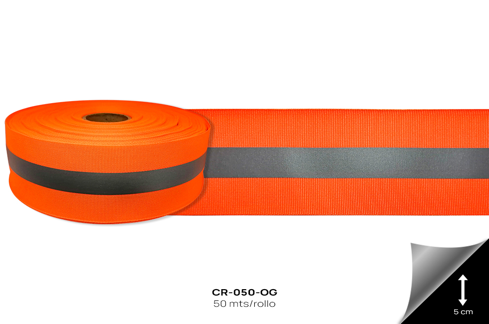 CR-050-OG Cinta Reflectiva Naranja - CR-050-OG