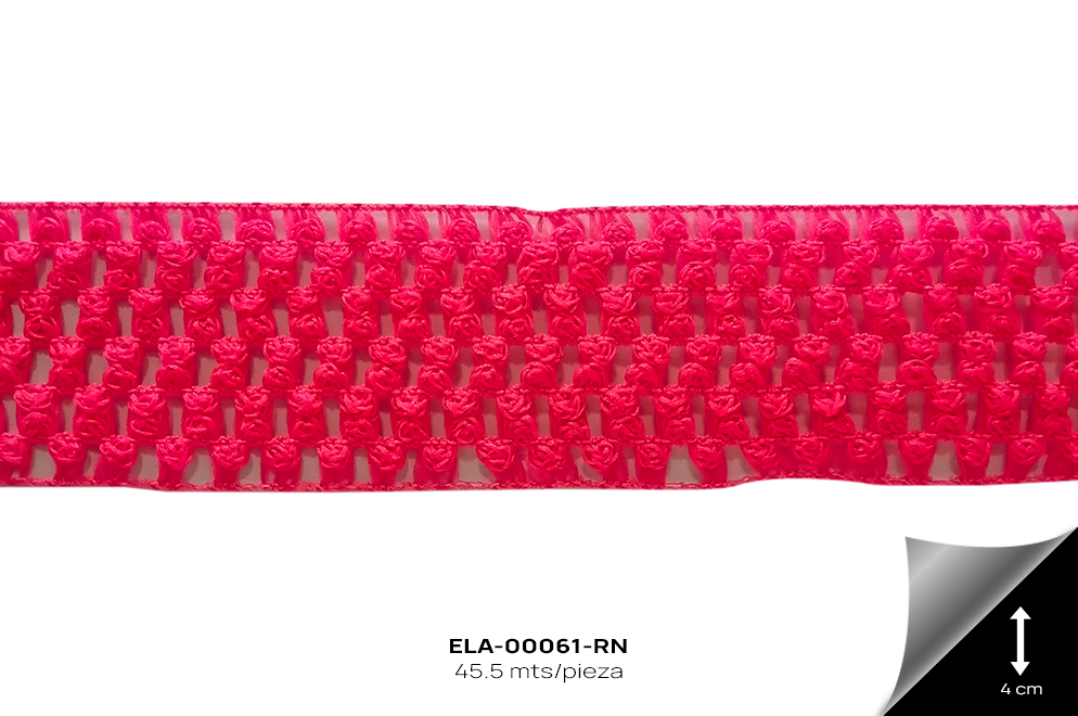 ELA-00061-RN ELASTICO BALACA (BOLILLO) ROSA NEON - ELA-00061-RN