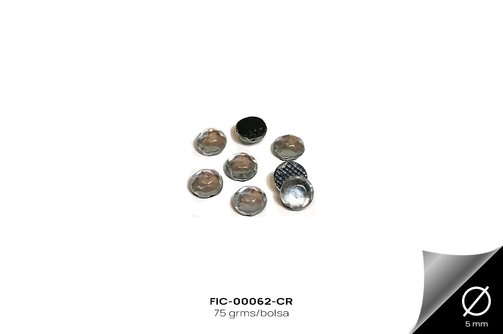 FIC-00062-CR PIEDRA DE VIDRIO ADHESIVA CRISTAL - FIC-00062-CR