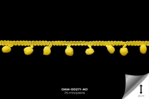 GAM-00271-AO GALON POMPOM AMARILLO - GAM-00271-AO