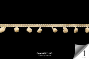 GAM-00271-BG GALON POMPOM BEIGE - GAM-00271-BG
