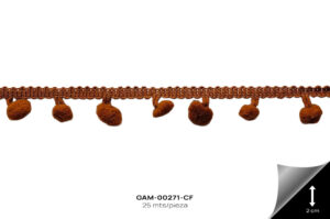 GAM-00271-CF GALON POMPOM CAFE - GAM-00271-CF