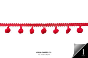 GAM-00271-CL GALON POMPOM CORAL - GAM-00271-CL