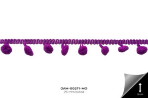 GAM-00271-MO GALON POMPOM MORADO - GAM-00271-MO