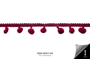 GAM-00271-VN GALON POMPOM VINO - GAM-00271-VN