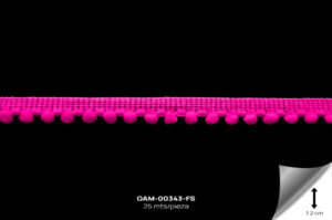 GAM-00343-FS GALON POMPOM FUCSIA - GAM-00343-FS