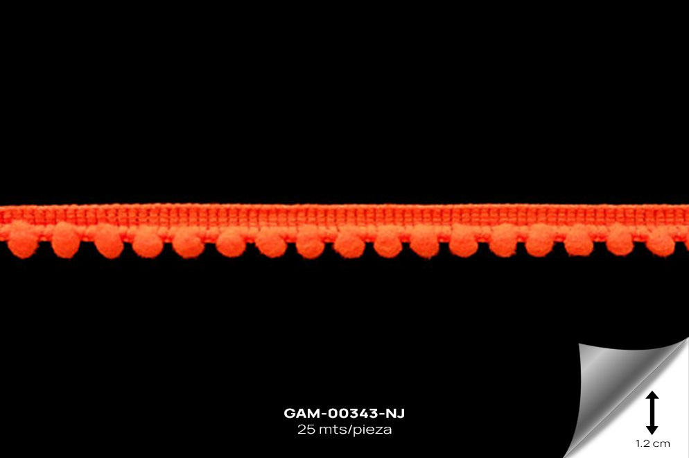 GAM-00343-NJ GALON POMPOM NARANJA - GAM-00343-NJ