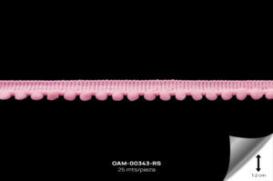 GAM-00343-RS GALON POMPOM ROSADO - GAM-00343-RS
