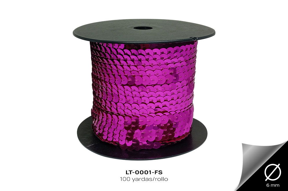 LT-0001-FS LENTEJUELA PLANA FUCSIA - LT-0001-FS