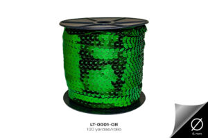 LT-0001-GR LENTEJUELA PLANA VERDE - LT-0001-GR