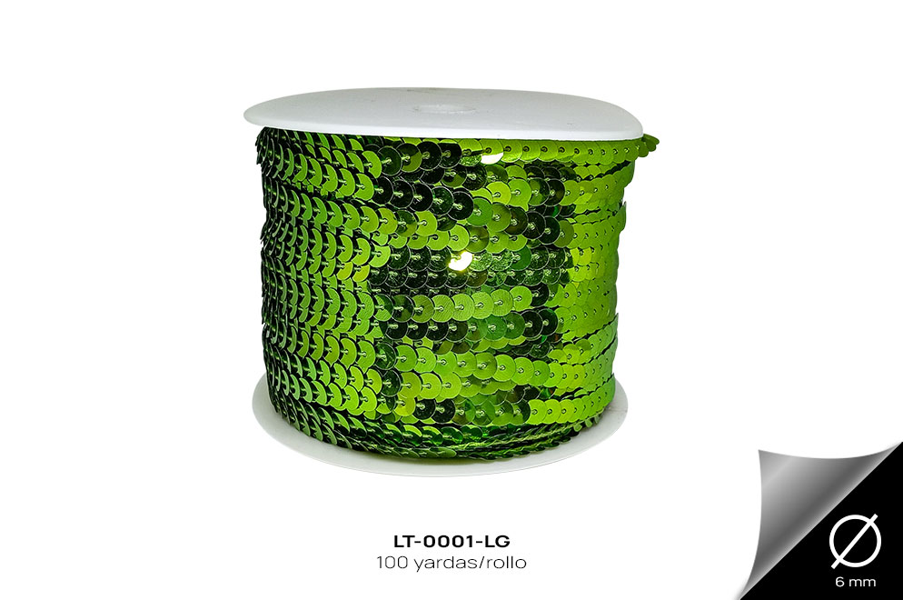 LT-0001-LG LENTEJUELA PLANA LIMON - LT-0001-LG