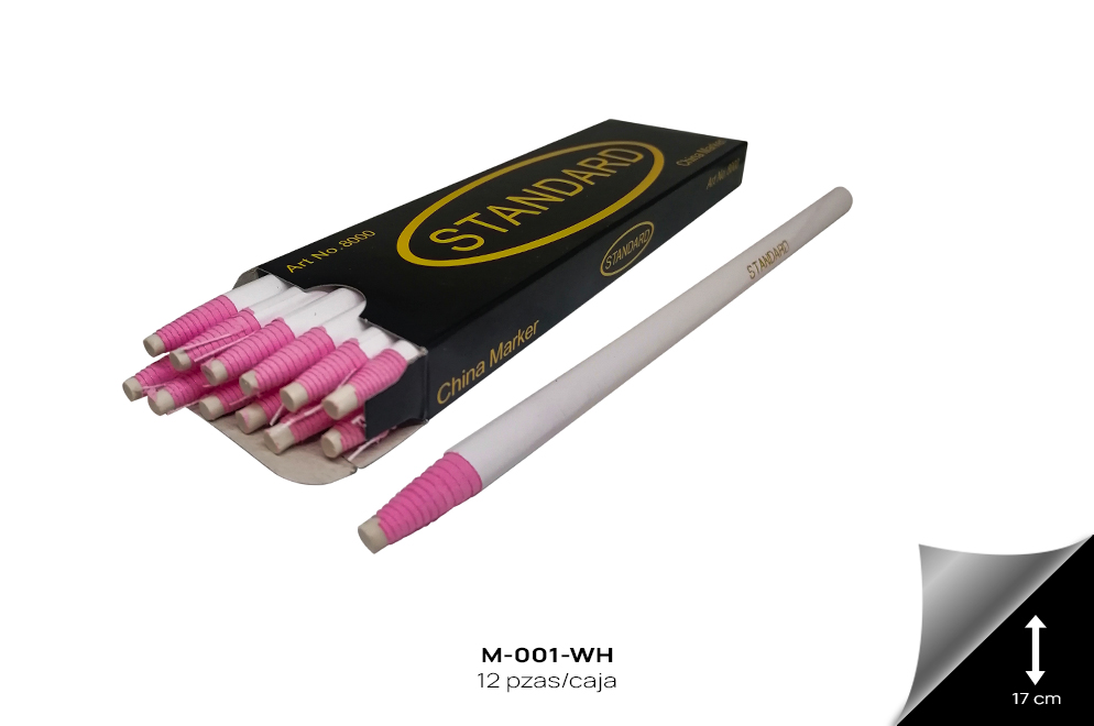 M-001-WH Marcador Sastre 17cm, Blanco - M-001-WH