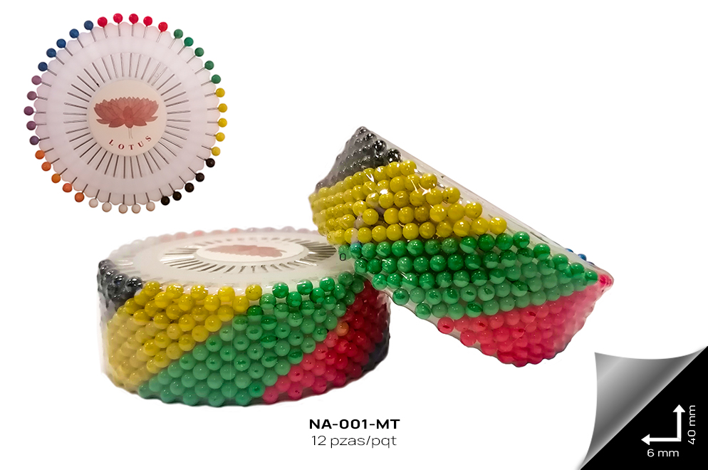 NA-001-MT Alfiler Rueda Multicolor - NA-001-MT