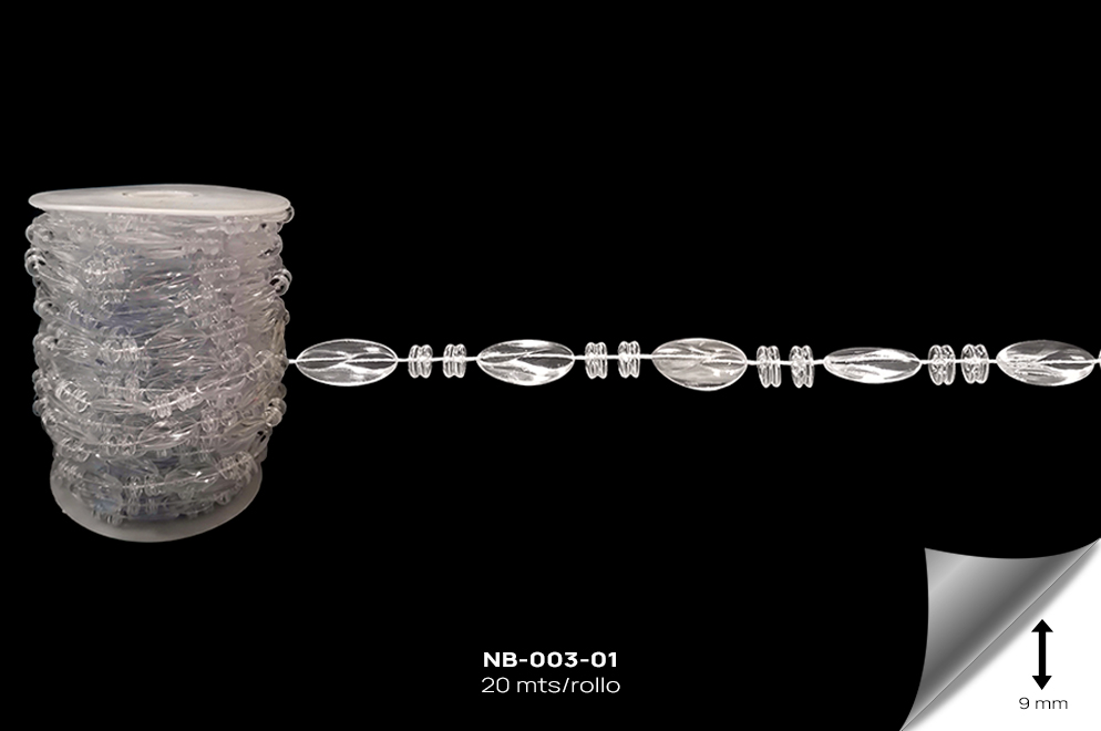 NB-003-01 Cortina Acrilica R11 Transparente - NB-003-01