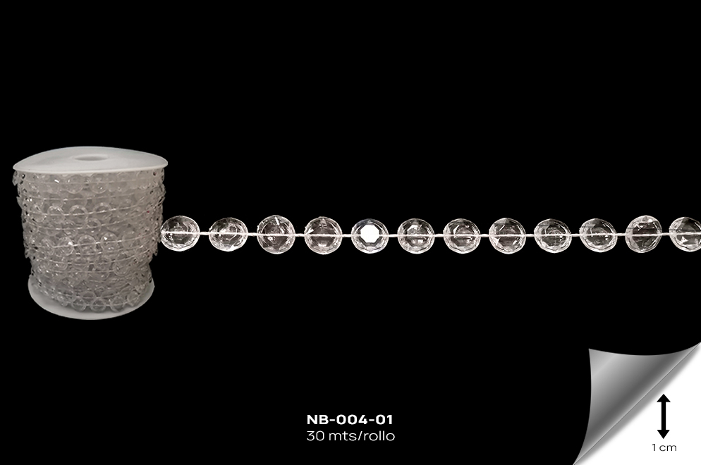 NB-004-01 Cortina Acrilica R12 Transparente - NB-004-01