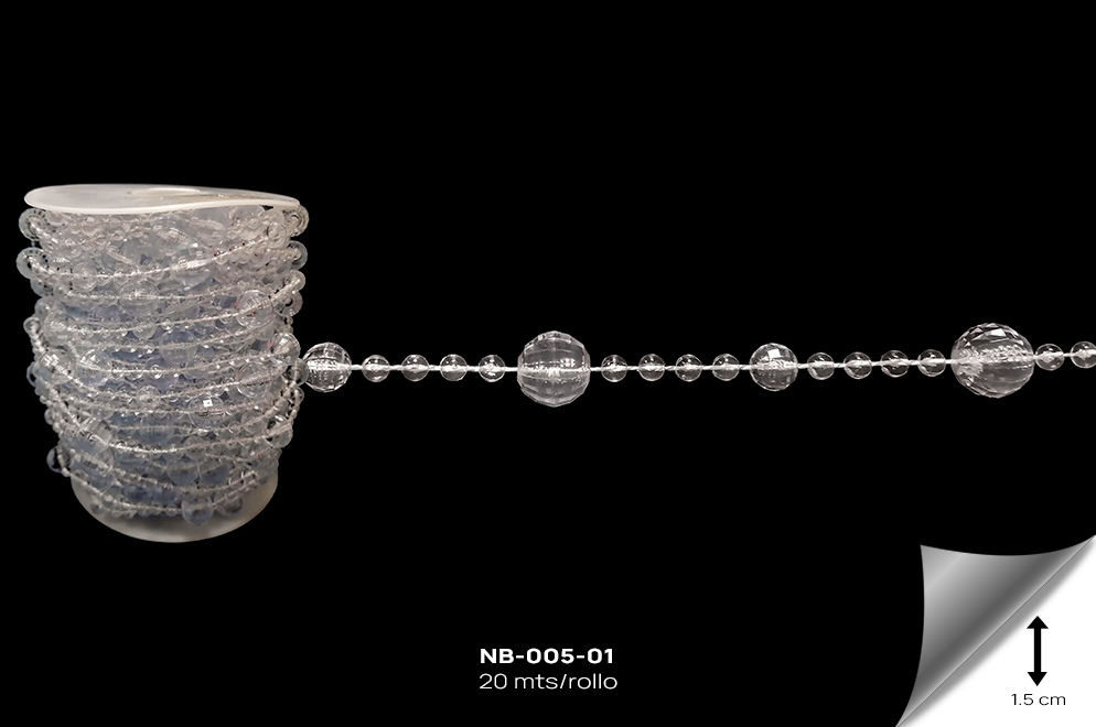 NB-005-01 Cortina Acrilica R14 Transparente - NB-005-01