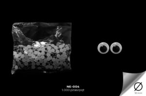 NE-004 Ojo Plastico Movil Negro, 1.000 pzas/Paq - NE-004