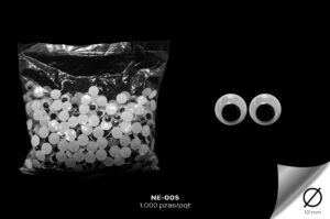 NE-005 Ojo Plastico Movil Negro, 1.000 pzas/Paq - NE-005