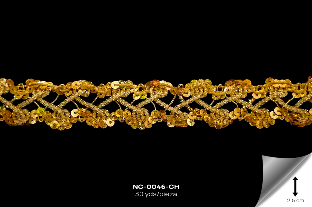 NG-0046-GH GALON DORADO HOLOG. - NG-0046-GH