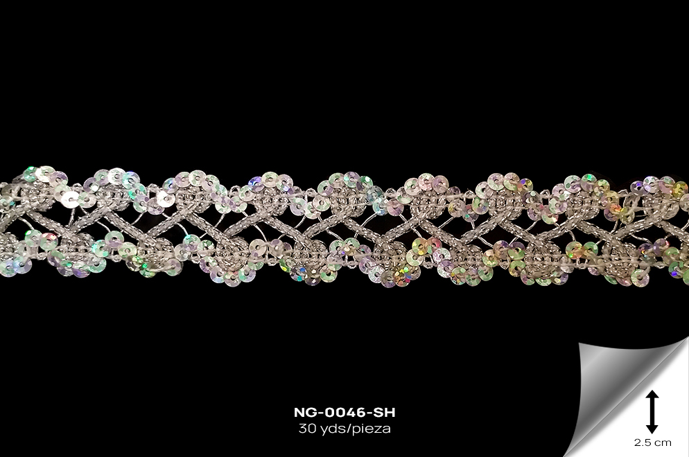 NG-0046-SH GALON PLATA HOLOG - NG-0046-SH