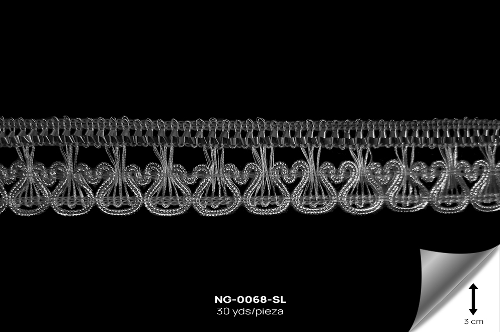 NG-0068-SL GALON PLATA HOLOG. - NG-0068-SL