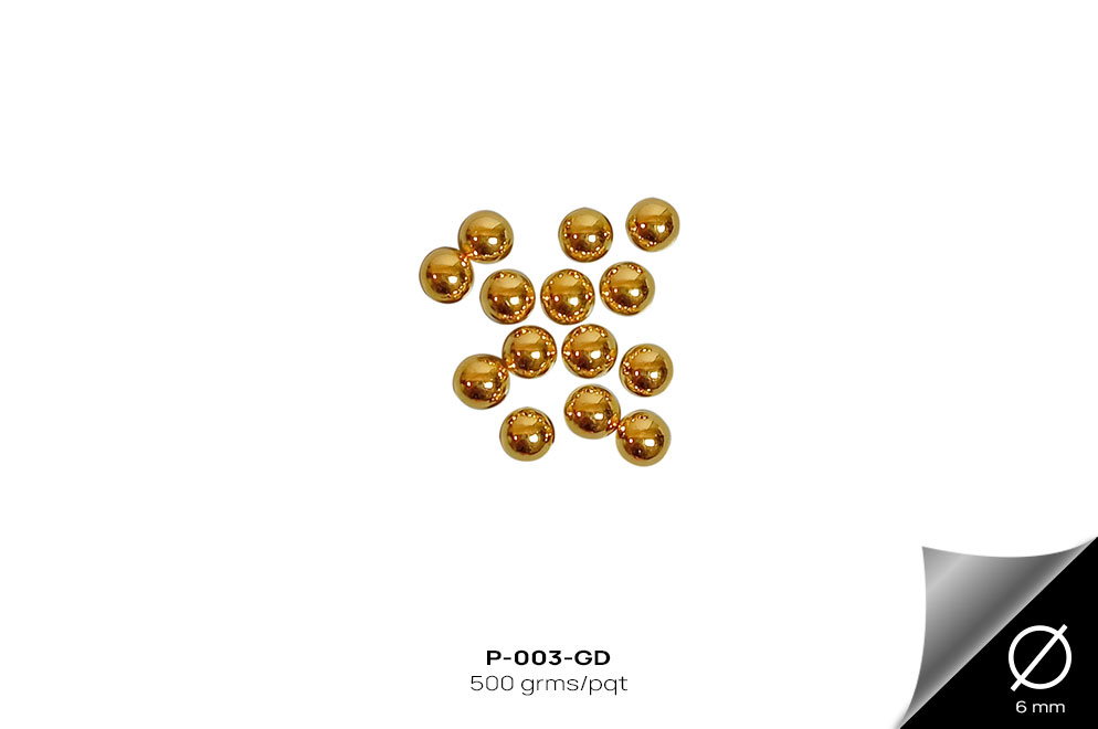 P-003-GD PERLA PLASTICA DORADA - P-003-GD