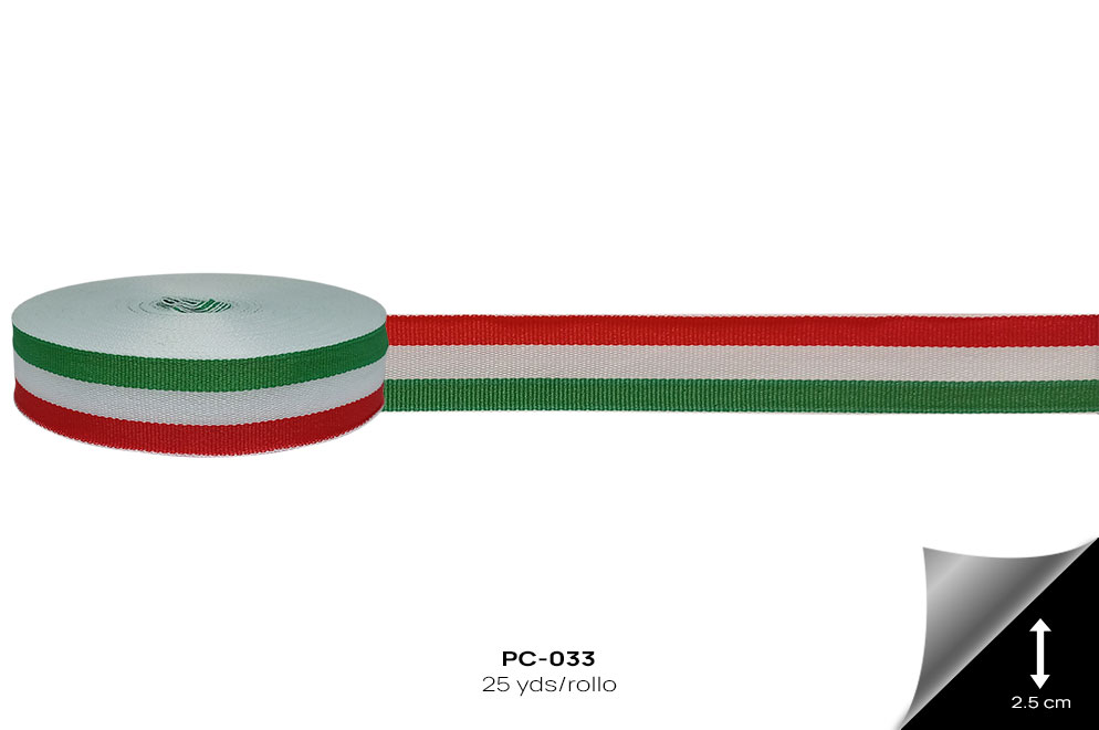 PC-033 Liston Tricolor 2.5 cm - PC-033