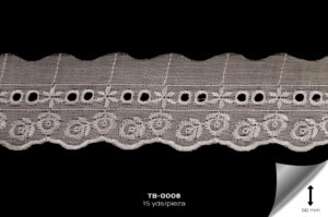 TB-0008 TIRA BORDADA BLANCO - TB-0008