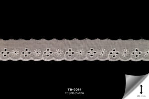 TB-0014 TIRA BORDADA BLANCO - TB-0014