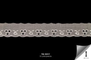 TB-0017 TIRA BORDADA BLANCO - TB-0017