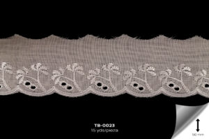 TB-0023 TIRA BORDADA BLANCO. - TB-0023