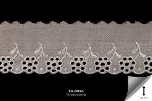 TB-0026 TIRA BORDADA BLANCO. - TB-0026