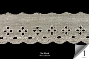 TB-0049 TIRA BORDADA HUESO. - TB-0049