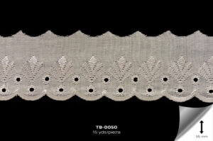 TB-0050 TIRA BORDADA HUESO. - TB-0050