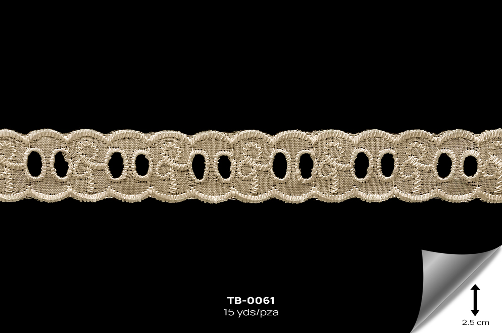 TB-0061 TIRA BORDADA HUESO - TB-0061